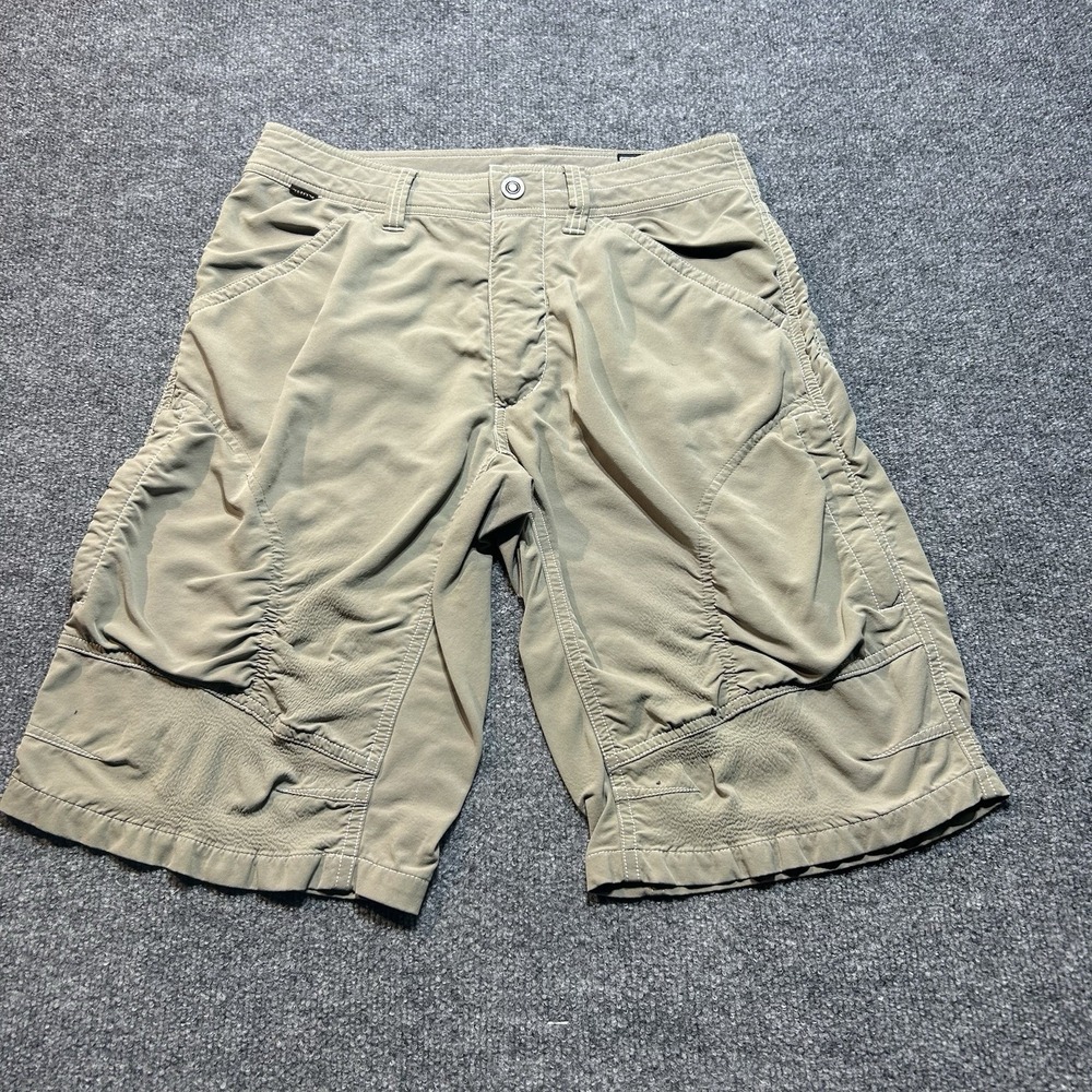 Kuhl Renegade Shorts Mens 30 Khaki Stretch Cargo Utility Hiking Camping Outdoor
